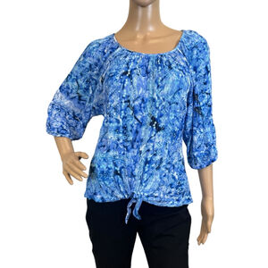 Women's JM Collection Blouse, Blue, Size S